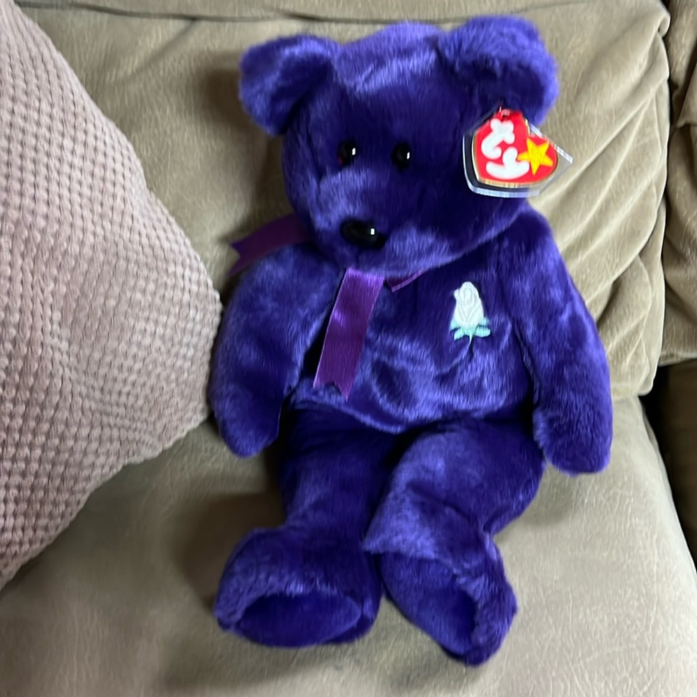 TY Princess Diana Memorial Beanie Buddy 1998-RARE with tag protector